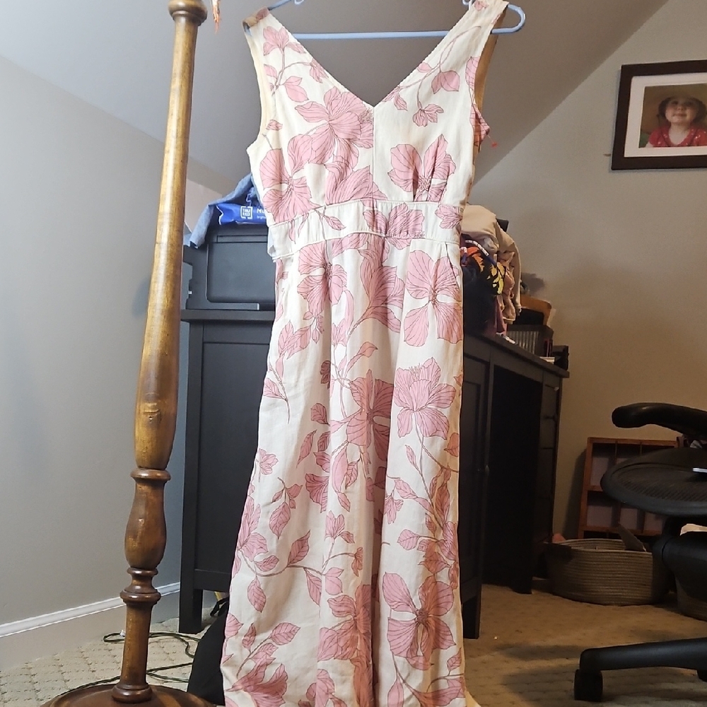 Cynthia Rowley Floral Pink and Cream Sleeveless Dress